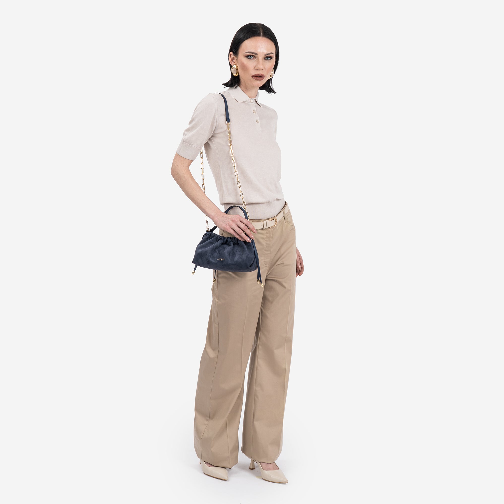 DELIA MINI SCAMOSCIATA BLU JEANS