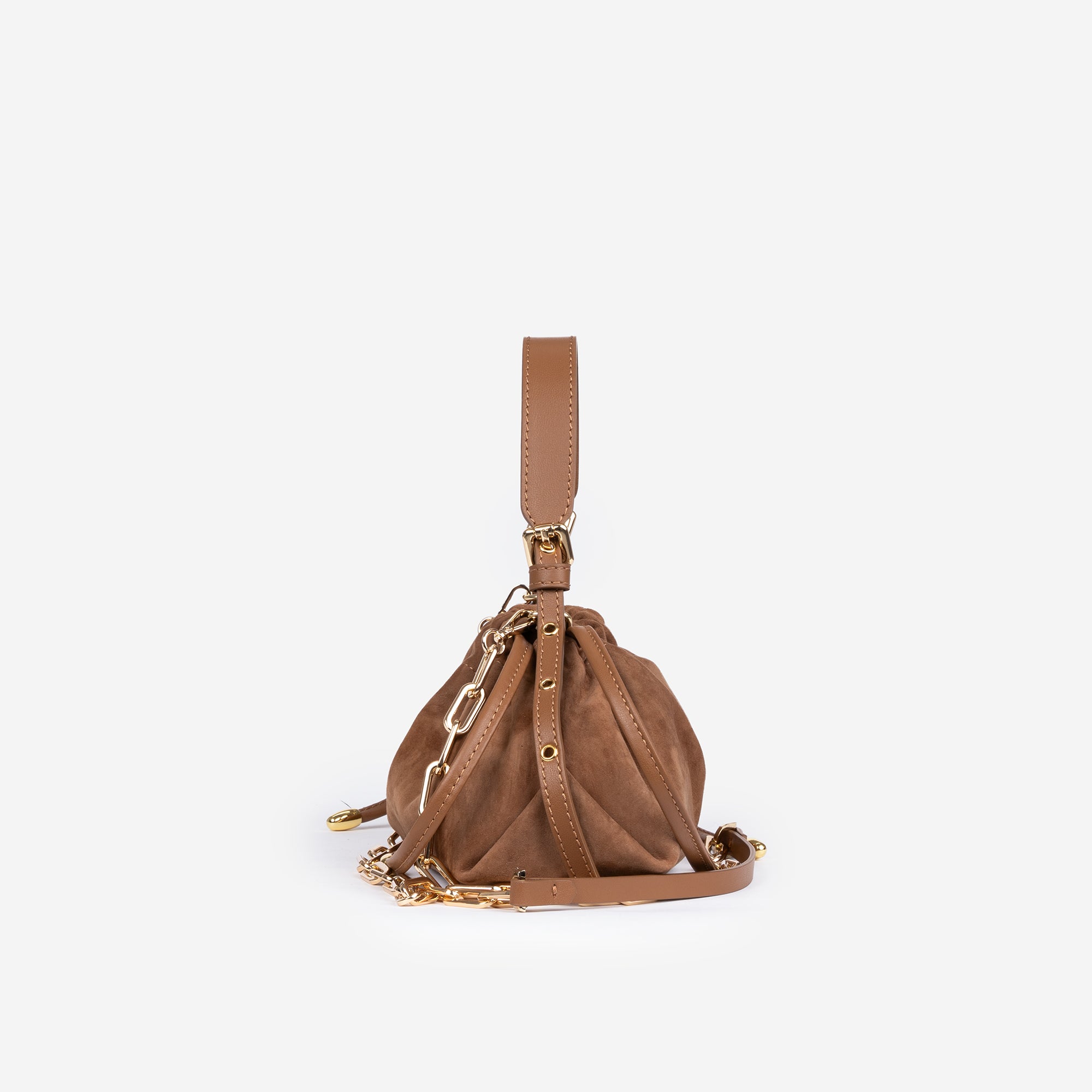 DELIA MINI SCAMOSCIATA CUOIO