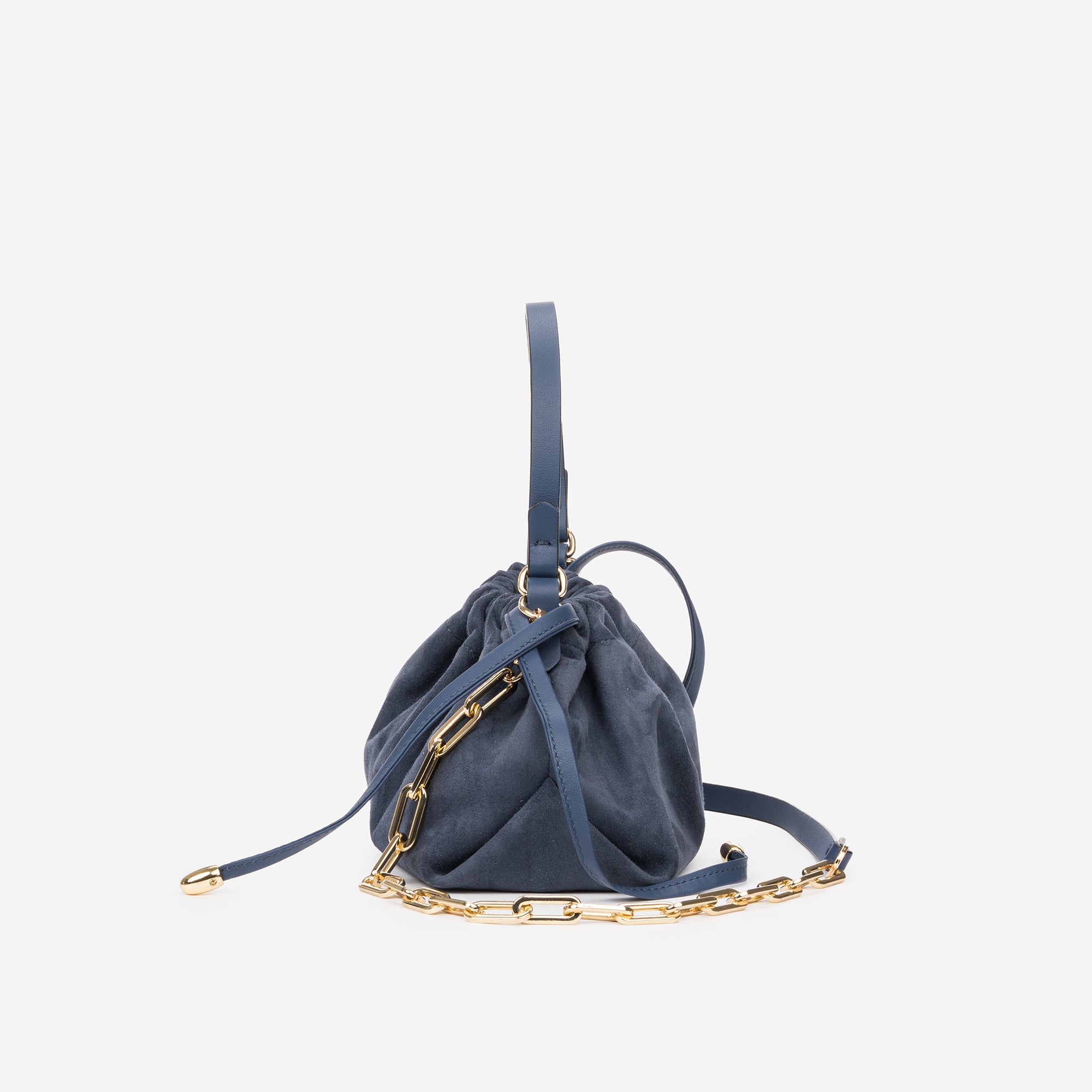 DELIA MINI SCAMOSCIATA BLU JEANS