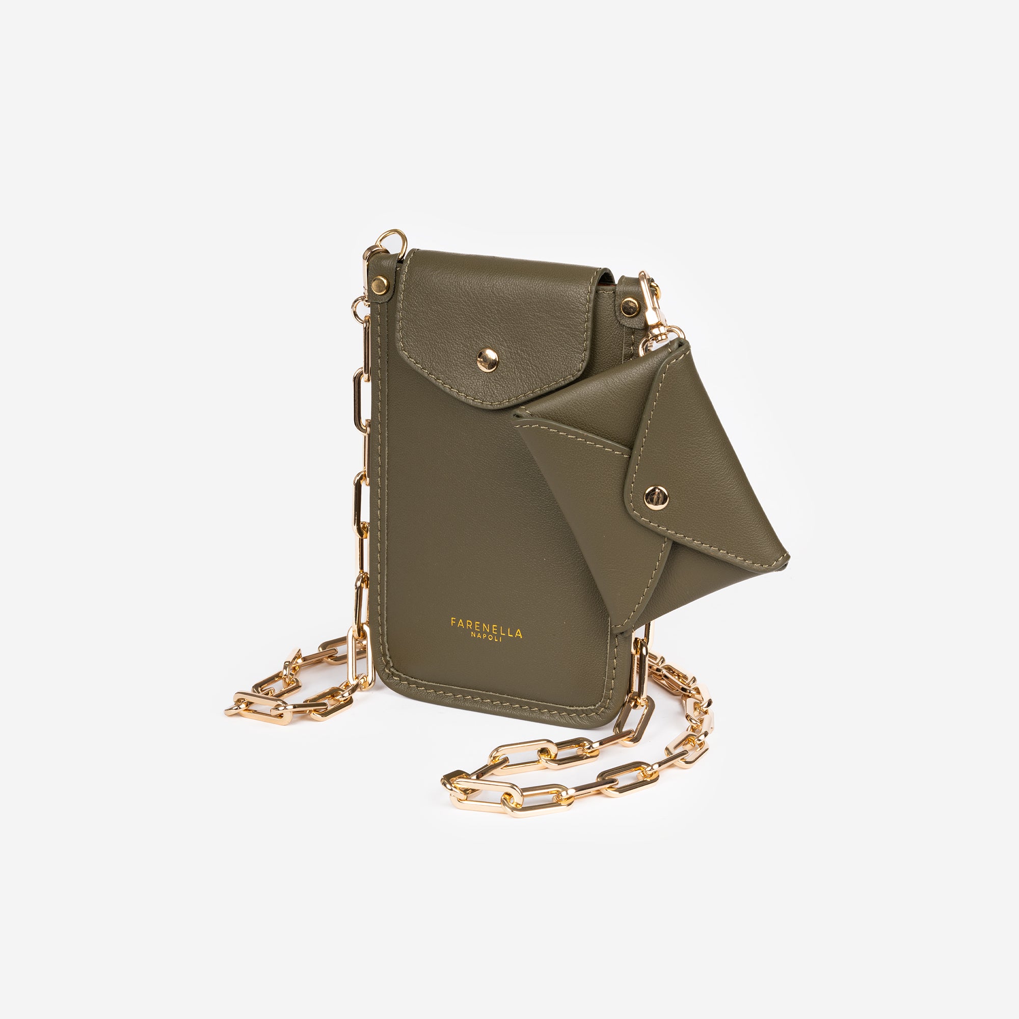 PORTACELLULARE CON PORTATESSERE OLIVA